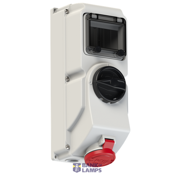Fixed socket with switch, 16A 4P 6h IP44/54 image 1