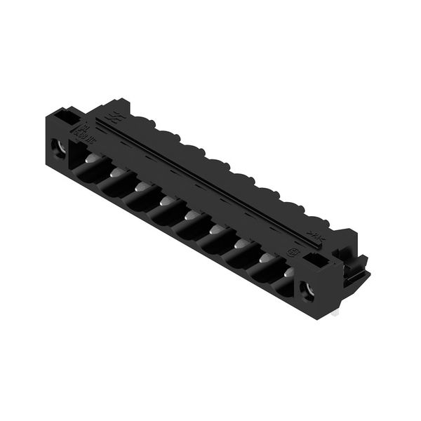 PCB plug-in connector, male header, Solder flange, THT solder connection, 5.08 mm, Number of poles: 9, 90°, Solder pin length (l): 3.2 mm, tinned, black, Box image 3