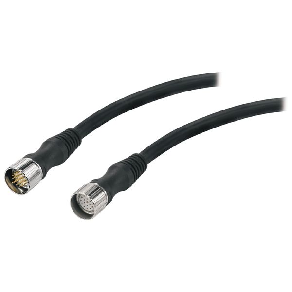 Sensor/actuator line, Connecting line, M23 / M23, Number of poles: 19, 7 m, pin, straight - socket, straight, Shielded: No, LED: No, Sheath material: PUR, Halogen: No image 3