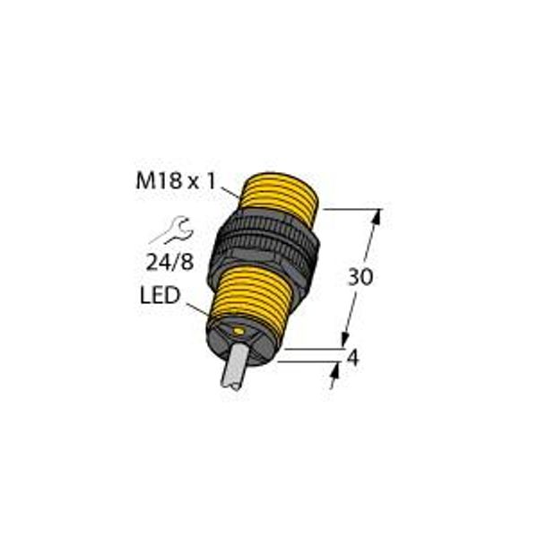 Inductive Sensor With Extended Temperature Range   BI5-P18-Y1X/S97 image 1