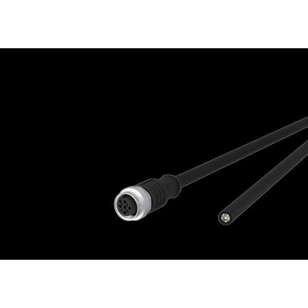 M12 Sensor/actuator cable, A-coded, 2.0 m, M12 jack straight - free li image 2