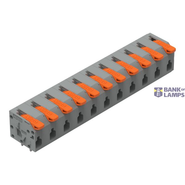 2601-1311 PCB terminal block; lever; 1.5 mm²; Pin spacing 7.5 mm; 11-pole; Push-in CAGE CLAMP®; 1,50 mm²; gray image 1
