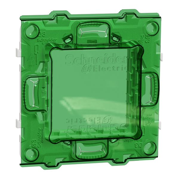 Unica - 2 mod fixing bracket + construction site protection - plastic image 1