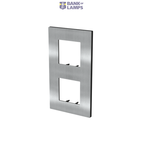 Frame 2-gang / 2+2-modules - Niessen logo - S - Stainless Steel image 2
