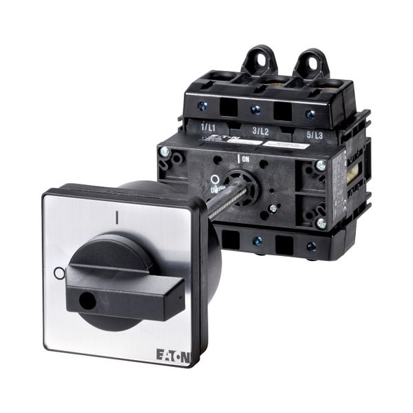 P5-250/Z On-Off switch, P5, 250 A, rear mounting, 3 pole, with black thumb grip and front plate image 5