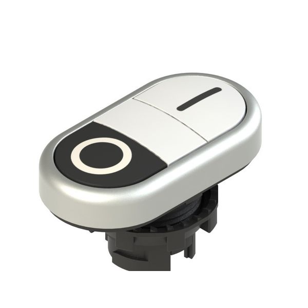 Double lower flush pushbutton, with marking image 1