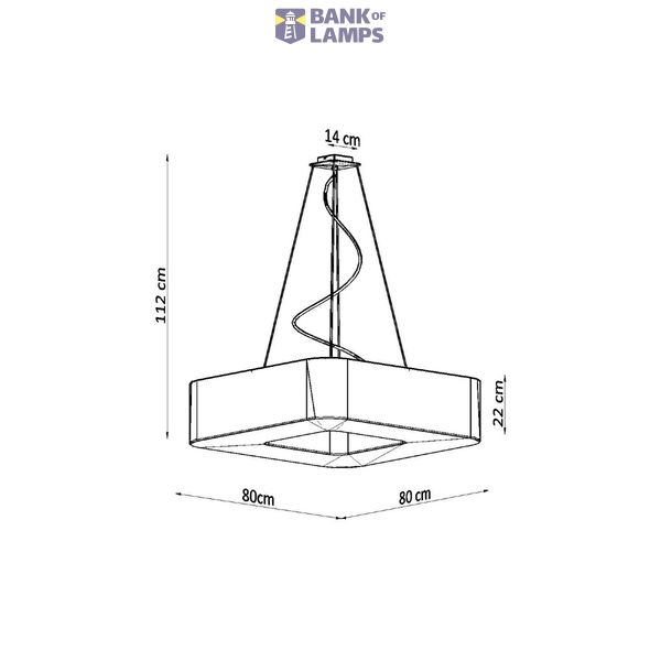 Chandelier URANO 80 white image 5