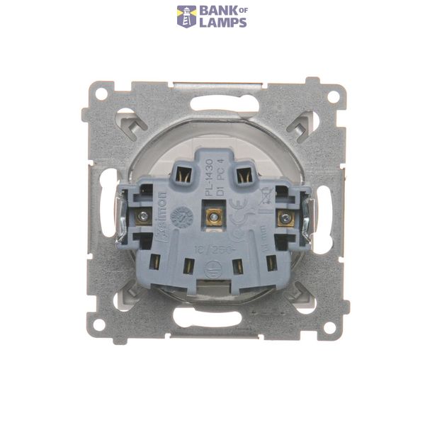 Socket outlet with earthing and shutters, (module), 16A, 250V, Screw, Bronze matt, metalic image 1