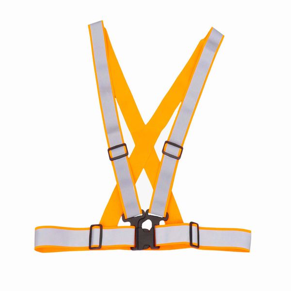 Reflective safety belt vest orange color AMiO-03939 image 1