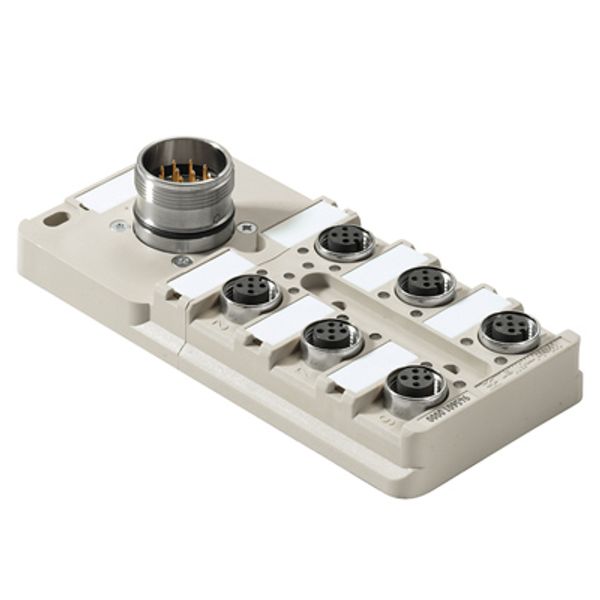 with M23 outlet, 12-pole, M12, 30 V, A-coded, LED: Yes, LED initiator: Yes, Wiring type: PNP image 1