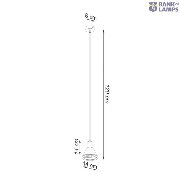 HANGING LAMP TAZILA 1 WHITE ES111 IP20 image 9