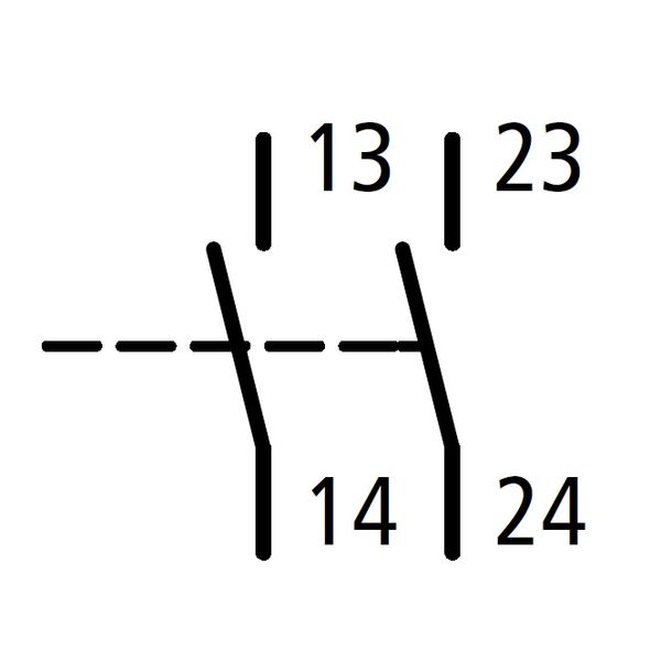Auxiliary contact for contacter size 2-3, 2 NO image 3