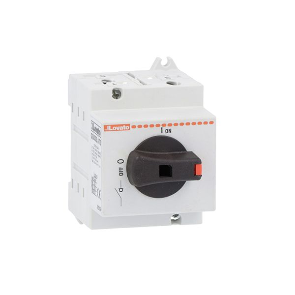 Switch disconnector, for photovoltaic applications, direct operating version, complete with black handle, 32A 1000VDC image 1