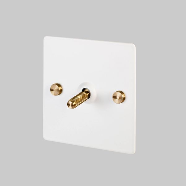 1G TOGGLE / CROSS / WHITE / BRASS image 1