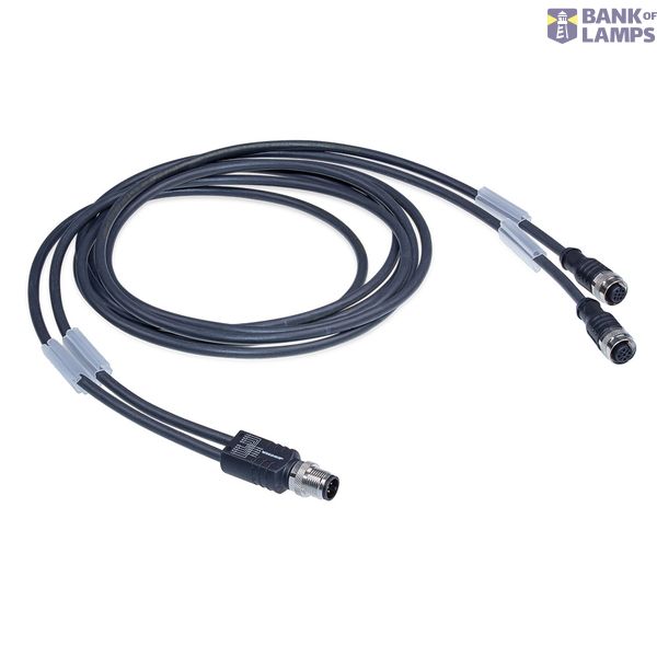 Y-Verteiler mit Kabelabgang, 2x 2m, 5-polig, 2x Sensorbuchse M12, A-kodiert, 1x Sensorstecker M12, A-kodiert, max. 4A, 24V DC image 1