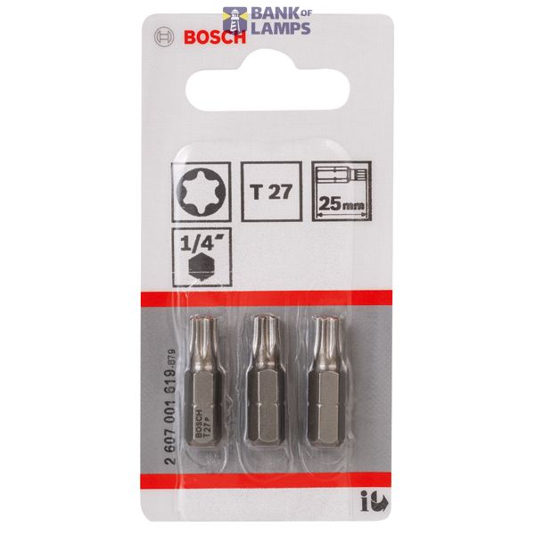 Screwdriver bit Extra Hard T27, 25 mm 3 pcs. image 1