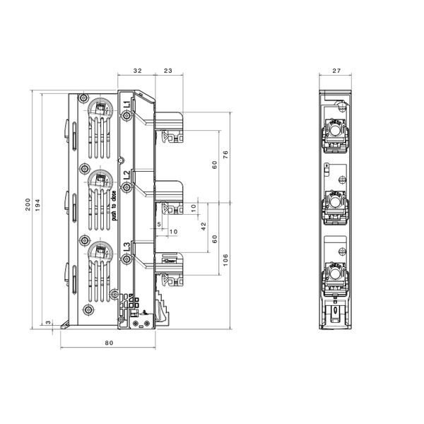 ARROW R, D02, 3-pole for 60mm busbar-system, 25A complete (The price is shown without markup on metals. Request a quote for accurate information) image 10