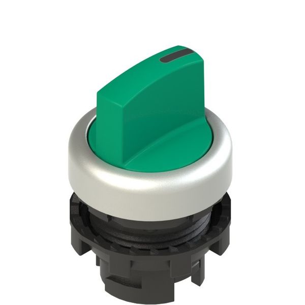 Illuminated short handle selector, 3 positions green with marking image 1