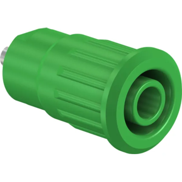 4 mm socket, solder connection, mounting Ø 12.2 mm, CAT III, CAT IV, green, 49.7091-25 image 1