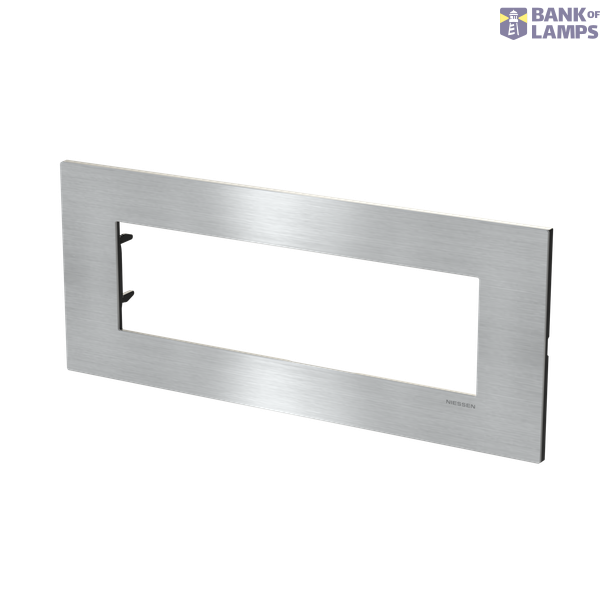 Frame - 1-gang / 7-modules - Niessen logo - Noble - Stainless Steel image 2