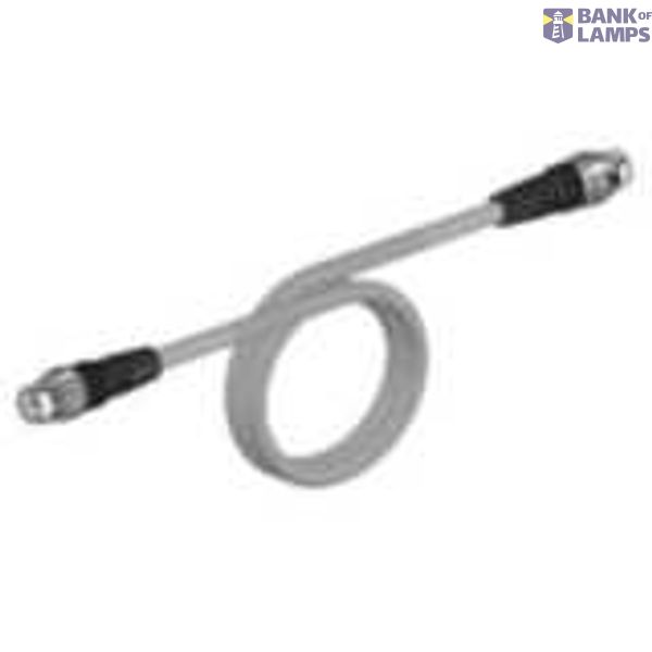 Ethernet Cat.5 cable, PVC, M12 straight plug / M12 straight plug, 2 m, yellow XS5W0446G image 1