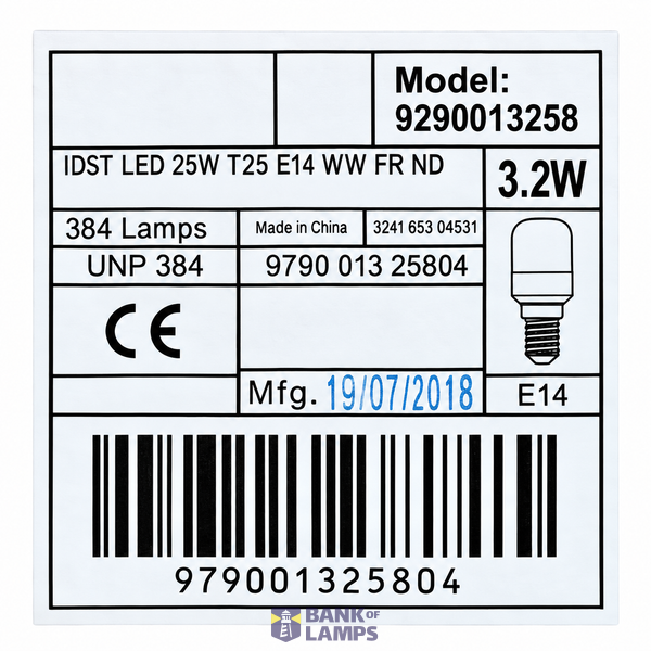 LED Bulb E14 3.2W 2700K 250lm T25 Frosted image 3