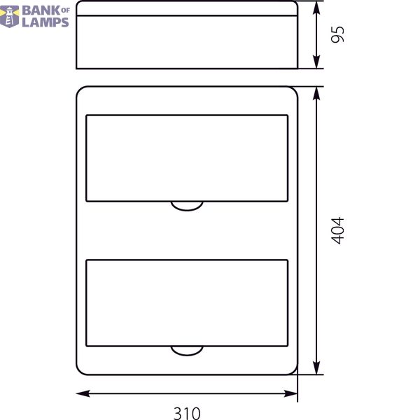 Surface-mounted distribution board RN-24 Fala (N+PE) image 2