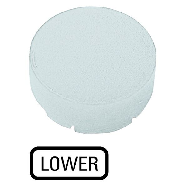 M22-XDLH-W-GB18 Button lens, raised white, LOWER image 1