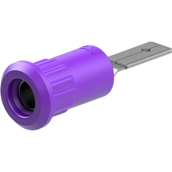 4 mm socket, plug-in connection, mounting Ø 8.2 mm, purple, 64.3013-26 image 1