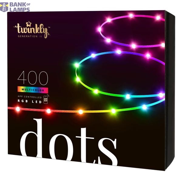 400L RGB Dots Light, 20 meter long, Transparent, BT+WiFi, Gen II, IP44, Plug F image 1