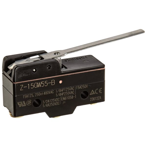 General purpose basic switch, hinge lever, SPDT, 15A, drip-proof Z15G7568C image 2