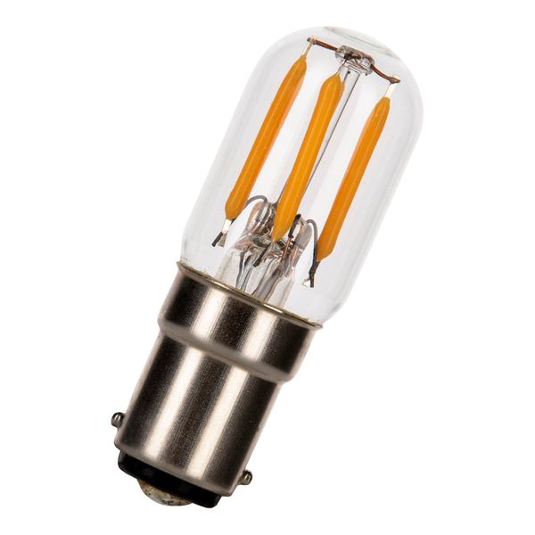 LED Filament T20x60 Ba15d 240V 2.5W 2700K CL Dimm image 1