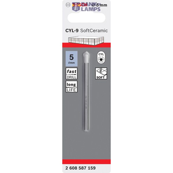 Tile drill bit CYL-9 Ceramic 5 x 70 mm image 2
