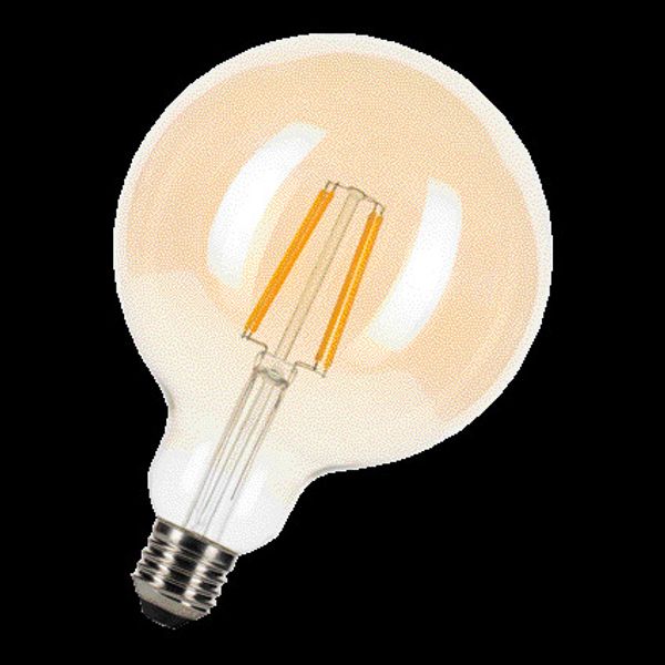 LED Filament G125 E27 240V 8W 2200K Gold Dimm image 2
