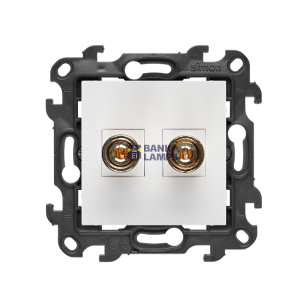 Loudspeaker socket, (module), Simon 24, IP20, white image 1