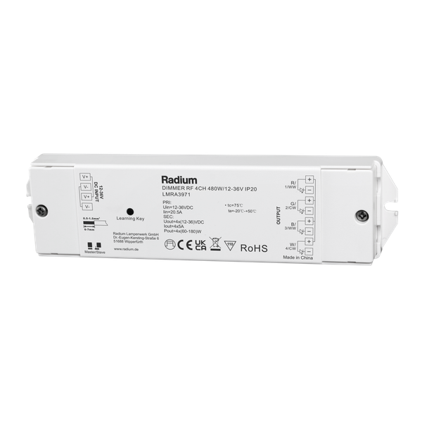 Dimmer for Radio remote control, DIMMER RF 4CH 480W/12-36V IP20 image 3
