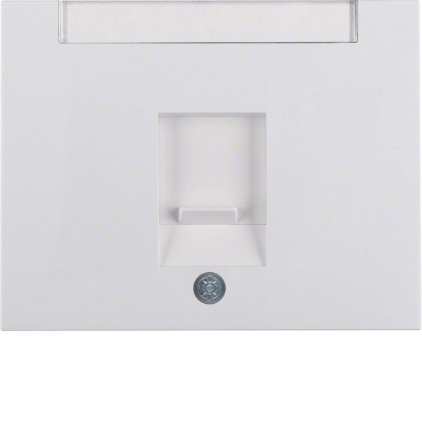 Centre plate dust prot. slider, lab. field, K.1, p. white glossy image 1