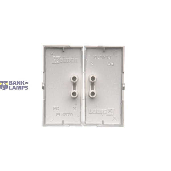 Double button for switches and push buttons, graphite mat image 1