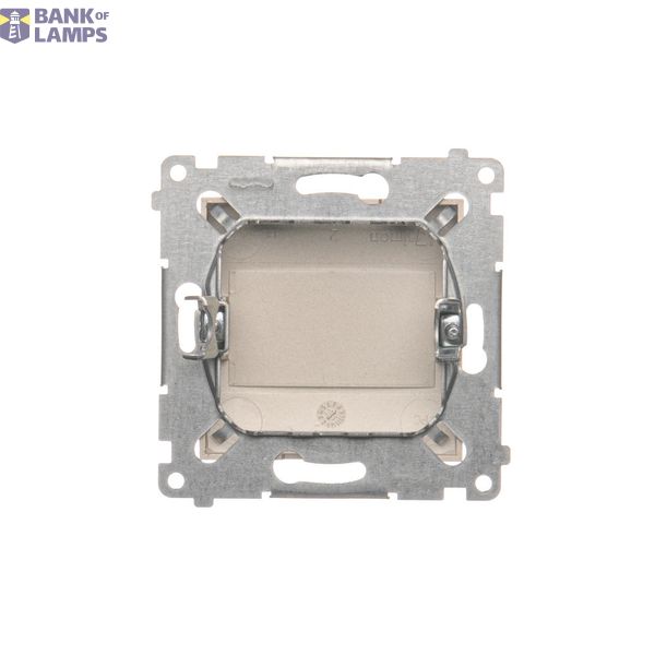 Double IT socket RJ45, category 5e, (module), Silver matt, metalic image 1