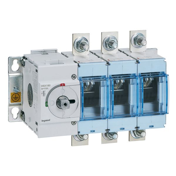 DSX switch disconnector size 2 160A 3 poles - Rated current = 100A - for mounting on plate image 1