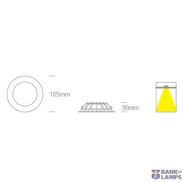 WHITE DARK LIGHT LED 8W WW IP20 230V image 2