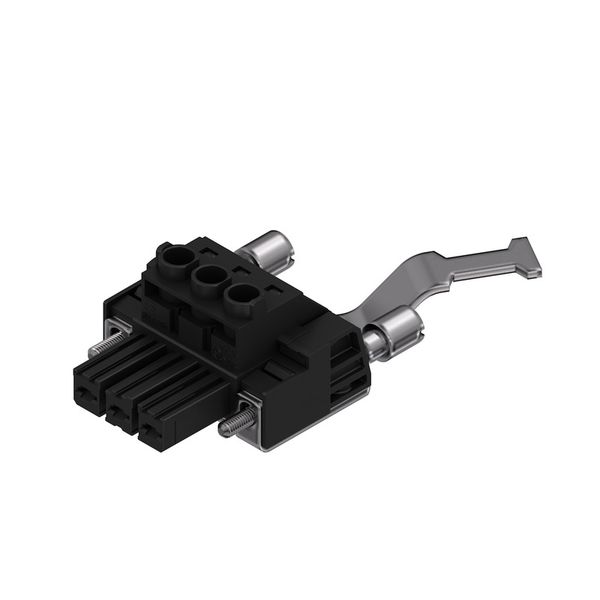 PCB plug-in connector, female plug, 7.62 mm, Number of poles: 3, 180°, Clamping yoke connection, Clamping range, max. : 10 mm², Box image 3
