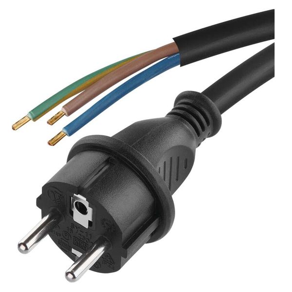 Power Cord Rubber 3× 2,5mm2, 5m, black image 1