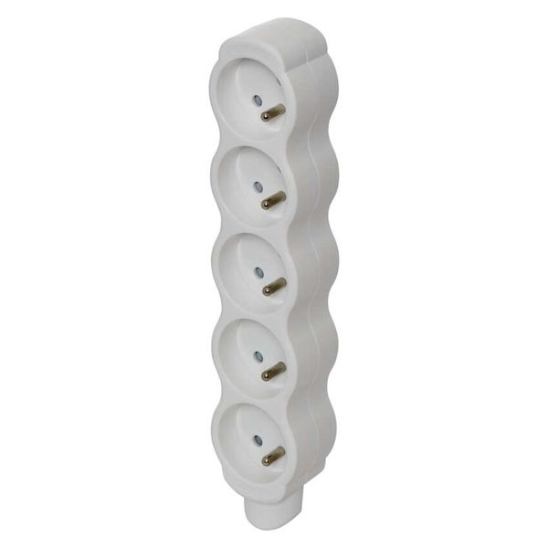 Power Strip without cable 5 sockets, white image 1