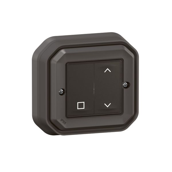 PLEXO ROLLER BLIND SWITCH W/O WIRE, W/O BATTERY - ANTHRACITE - SURFACE image 1