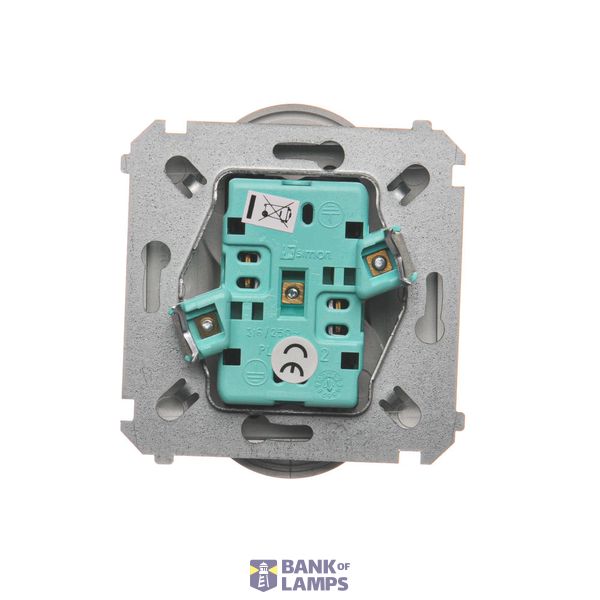 Triple illuminated push button, LED not replaceable Color: blue, (module), 10AX, quick connection, beige image 1
