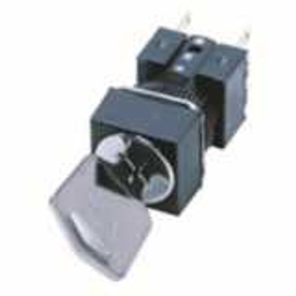 Selector switch front, square, key-type, 2 notches, spring return, IP6 A16K2001F image 3