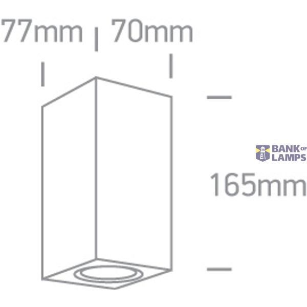 GREY WALL LIGHT GU10 2x10W IP65 image 4