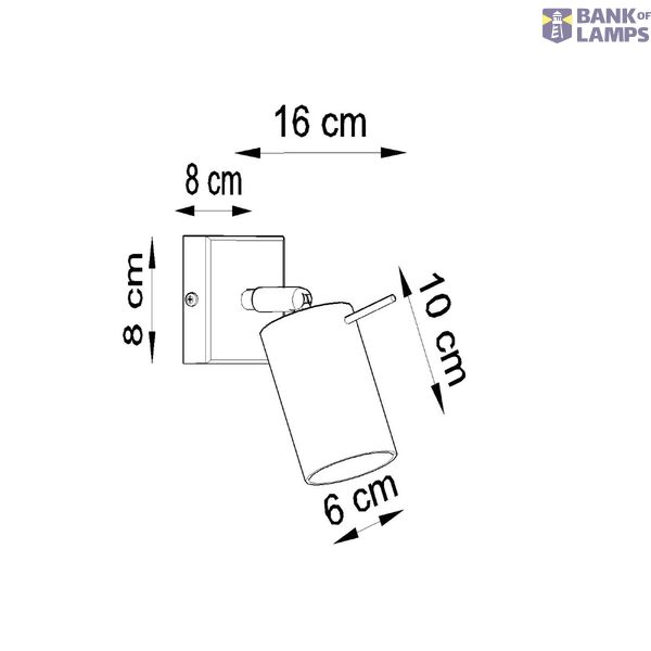 WALL LAMP RING WHITE WITH SWITCH GU10 1X40W IP20 image 6