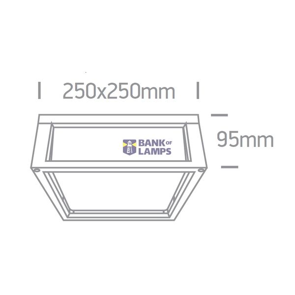 BLACK E27 2x12W PLAFO IP54 image 2
